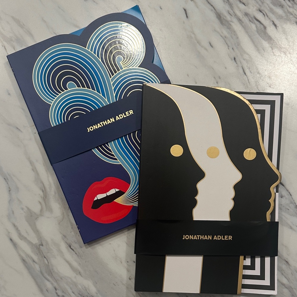 Jonathan Adler Blue and Black Artistic Notebooks